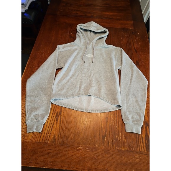 The North Face Womens Hoodie XS Cropped Gray Sweatshirt NWOT (A600) - Picture 1 of 8